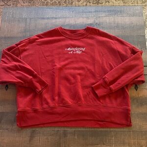 Abercrombie & Fitch Red Women's Crew Neck Sweater